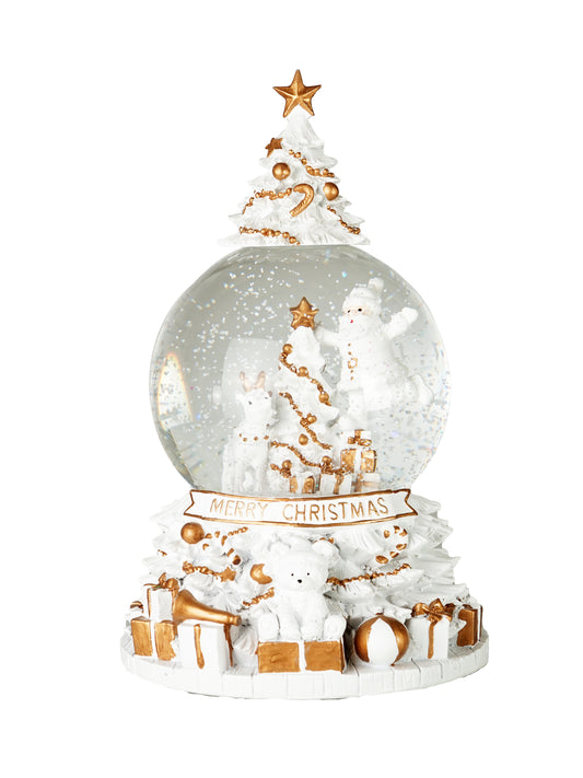 Božićna vodena kugla (snježna jelka) 14.5 x 14.5 x 23