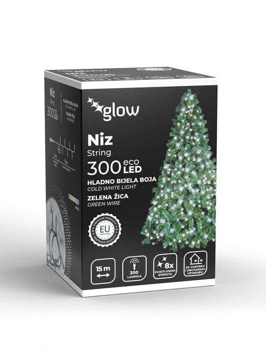 LED Božićne lampice - Boja hladno bijela (na struju)